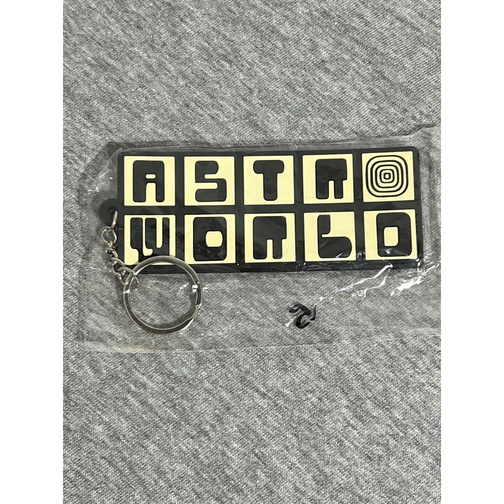 Astroworld Keychain Black Yellow Rubber Travis Scott Album Tour Merch Accessory
